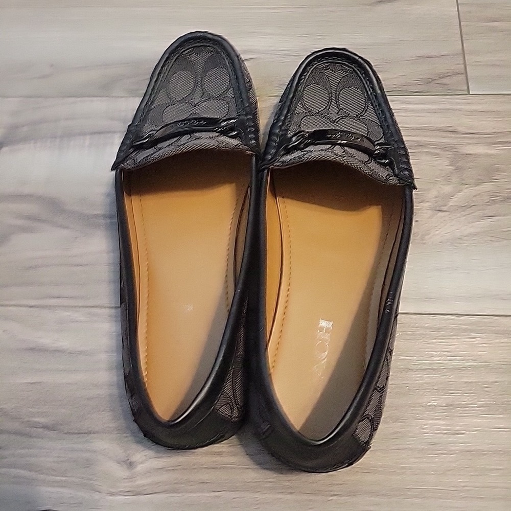 Coach Fortunata Black Signature C Shoes Loafer Women's Size 8.5B - Picture 5 of 9
